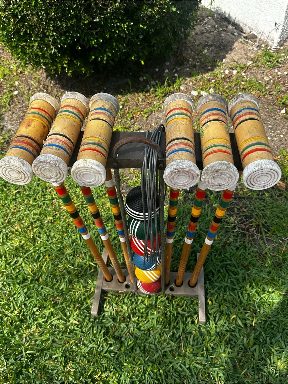 Classic Multi-Color Wooden Croquet Set - Picture 6 of 10